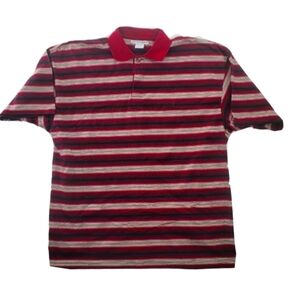 Vtg Y2K McIntosh Seymour Polo Shirt Mens L Colorful Striped Cotton SS USA